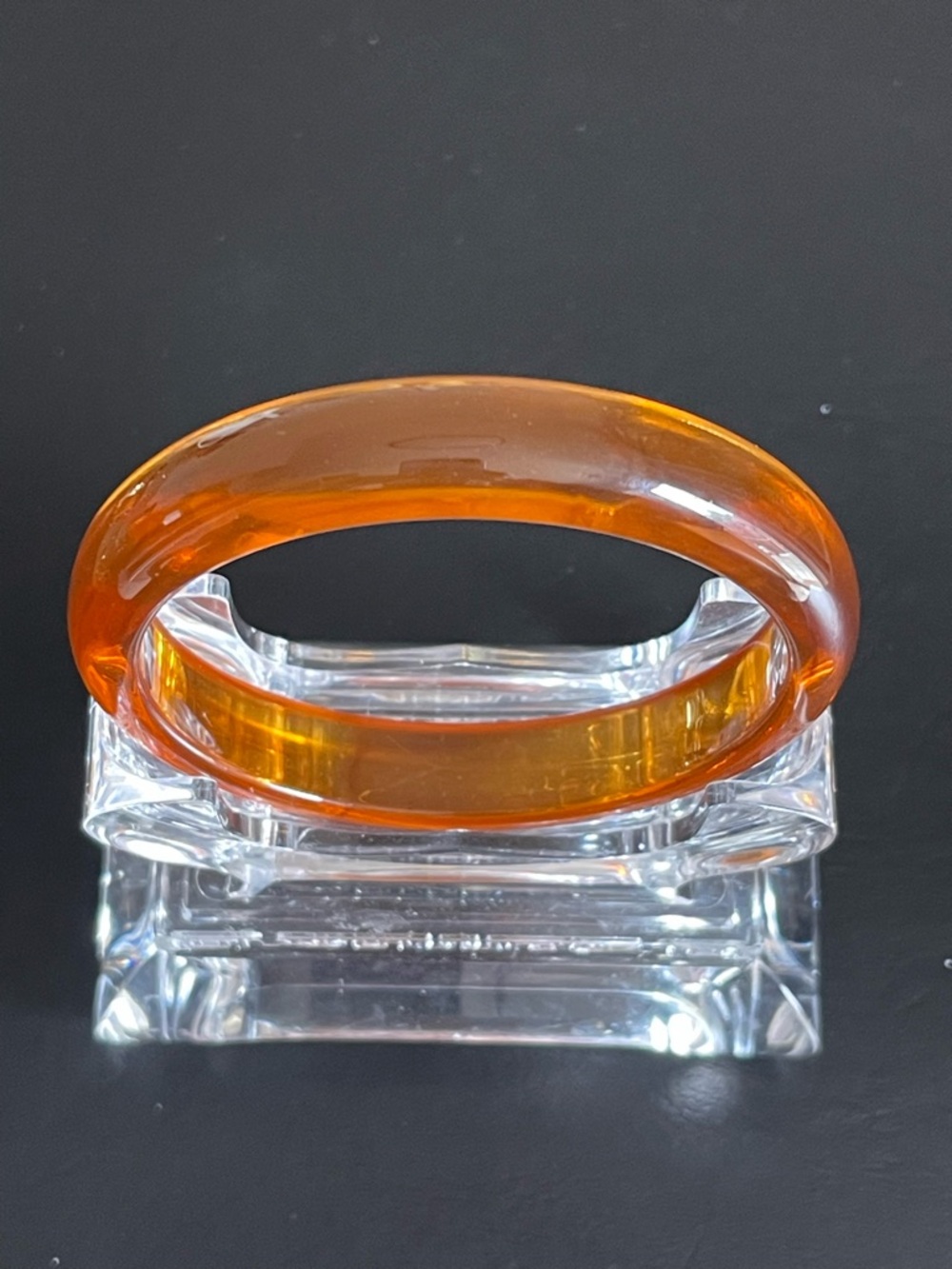 Vintage Apple Juice lucite Bangle Bracelet